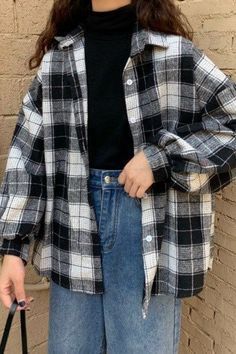 plaid shirt outfit ideas 0068