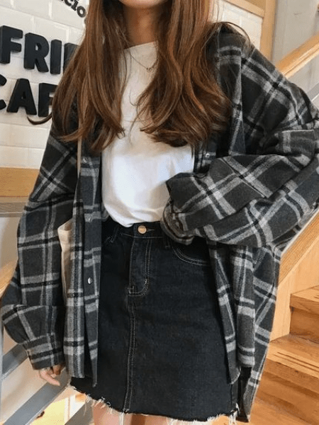 plaid shirt outfit ideas 0069