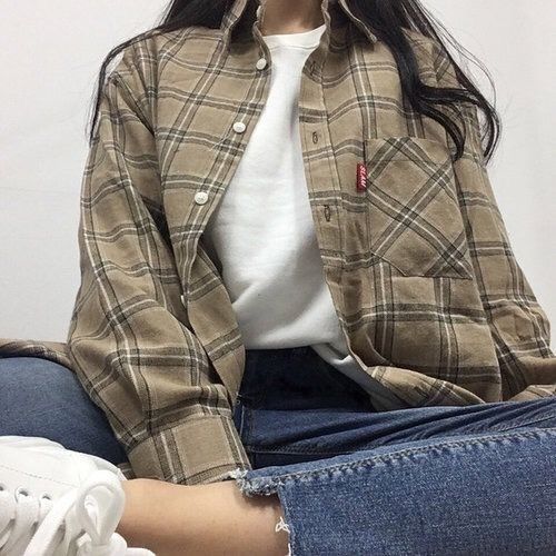 plaid shirt outfit ideas 0072