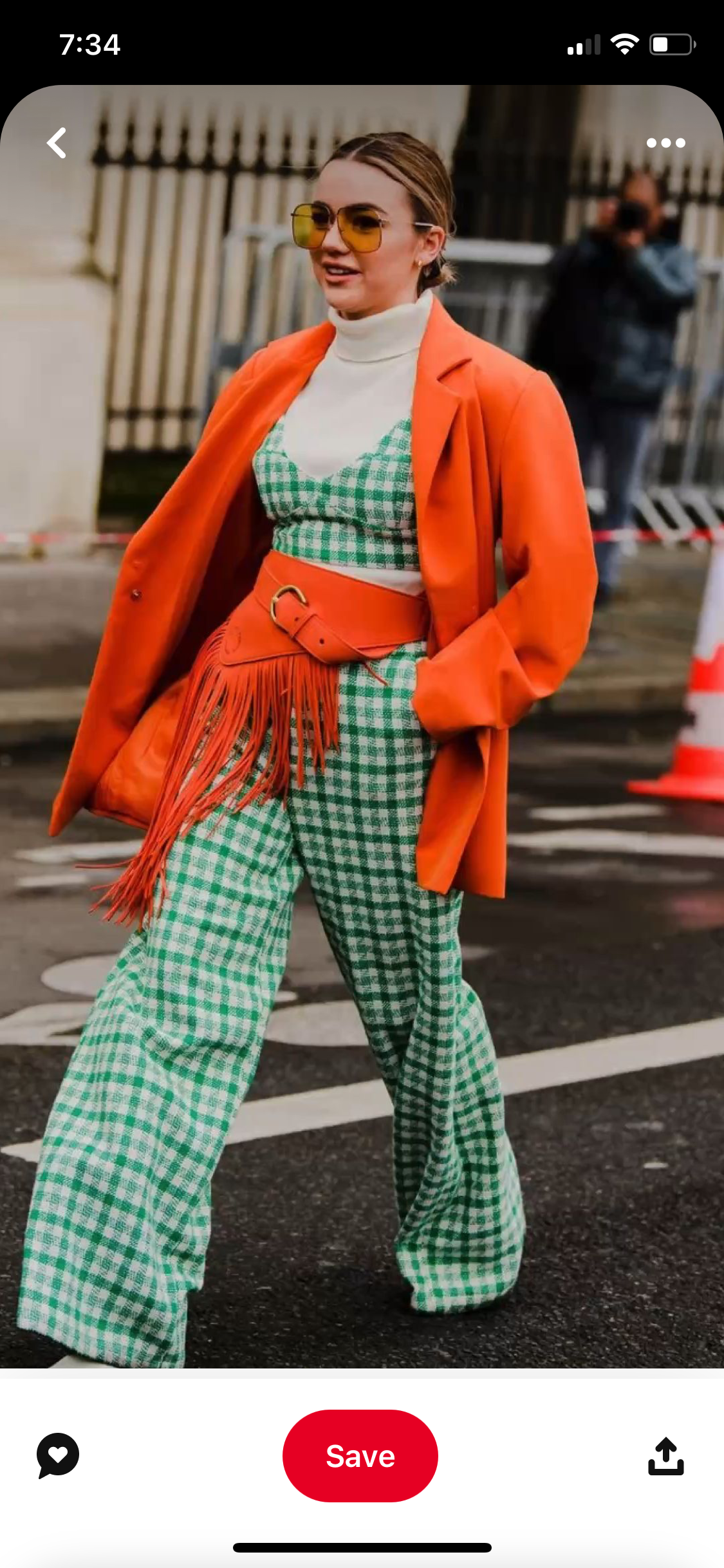 playful orange and green outfit tips