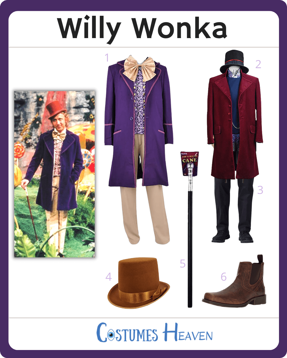 playful Willy Wonka wardrobe concepts