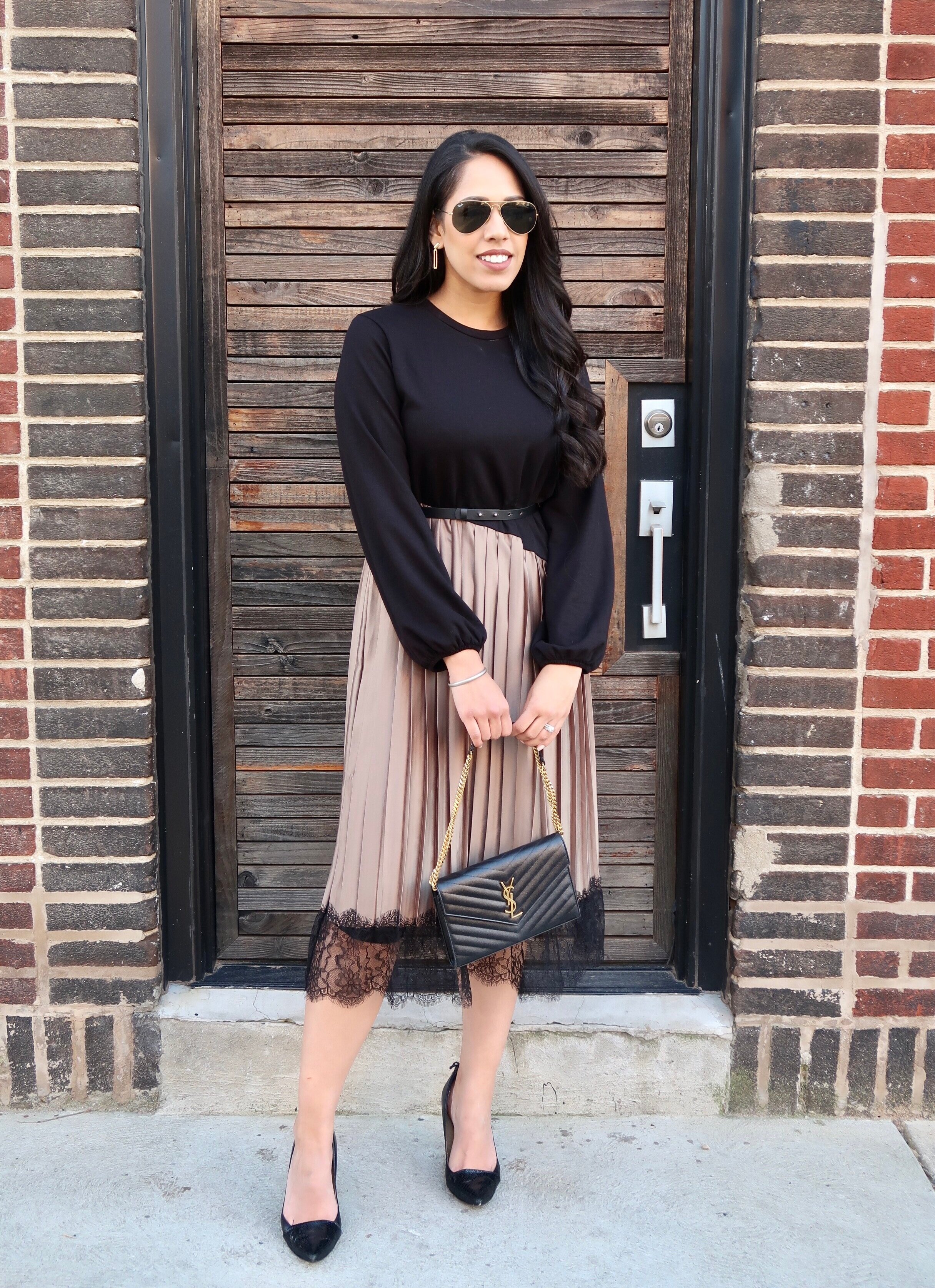 pleated skirt outfit ideas 0042