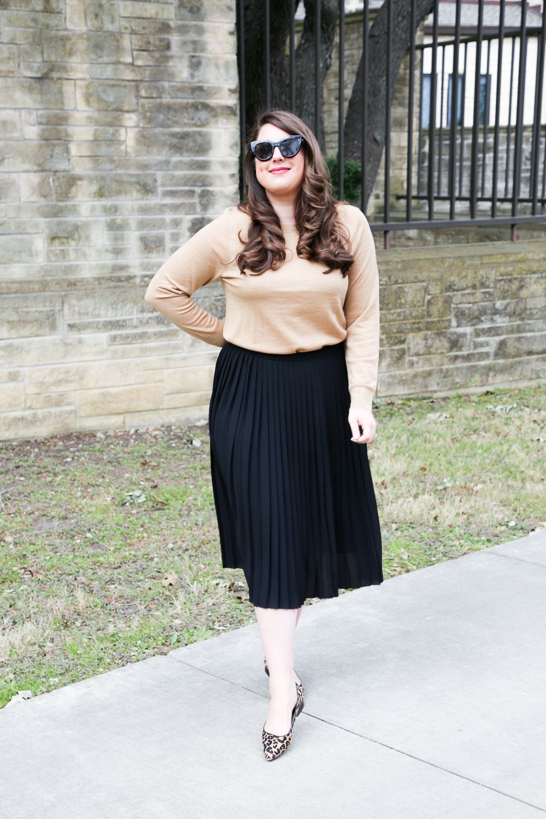 pleated skirt outfit ideas 0048