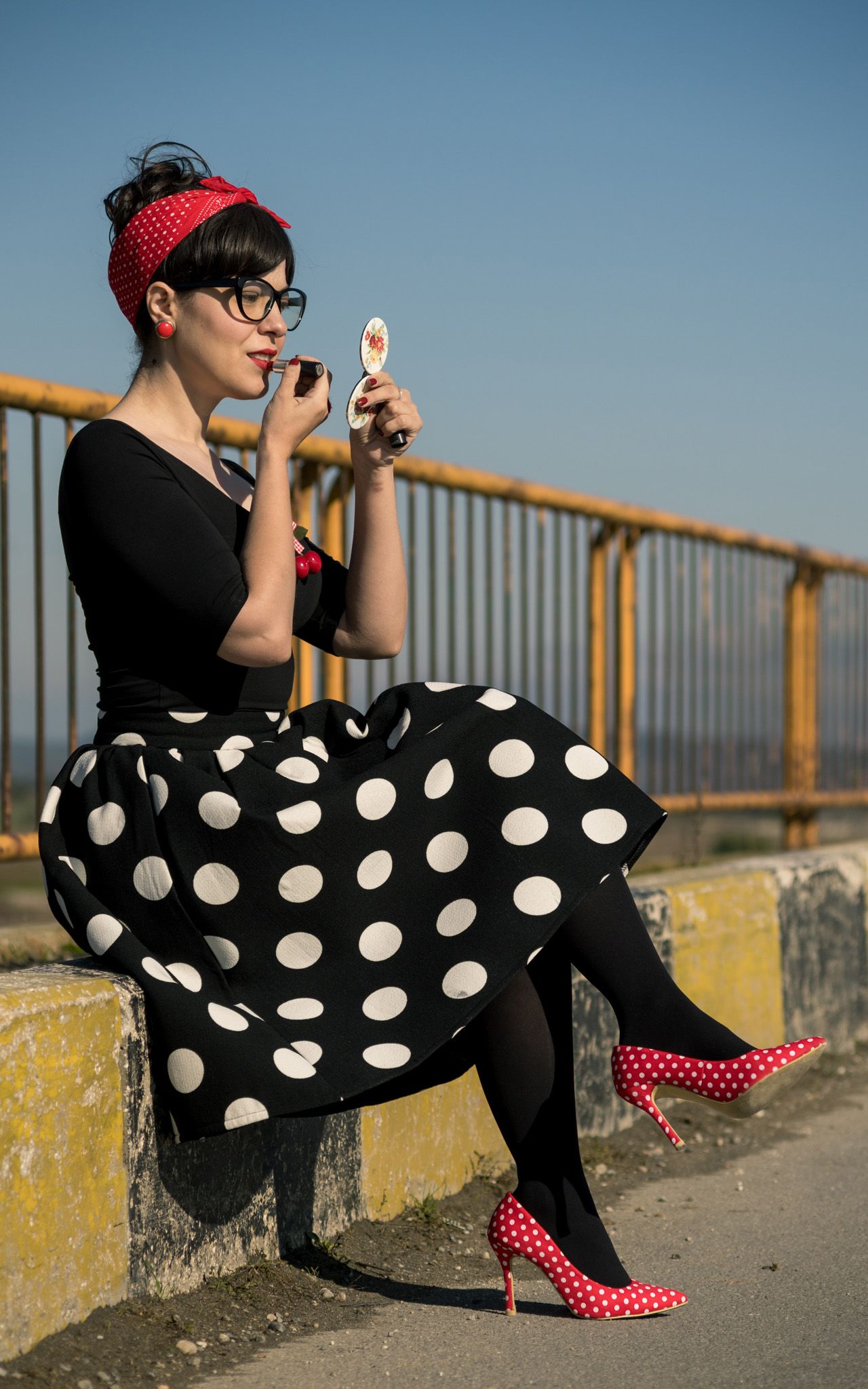 polka dot outfit ideas 0065