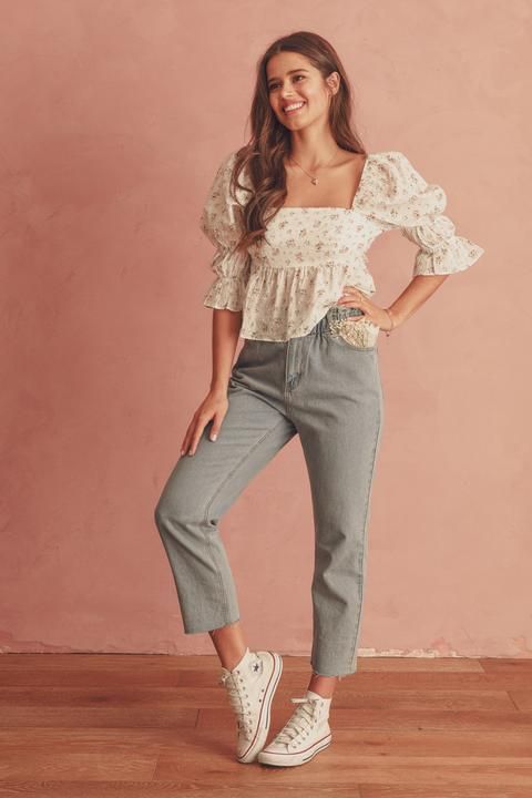 puff sleeve top outfit ideas 0011