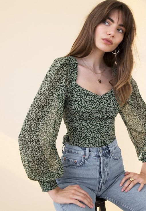 puff sleeve top outfit ideas 0061