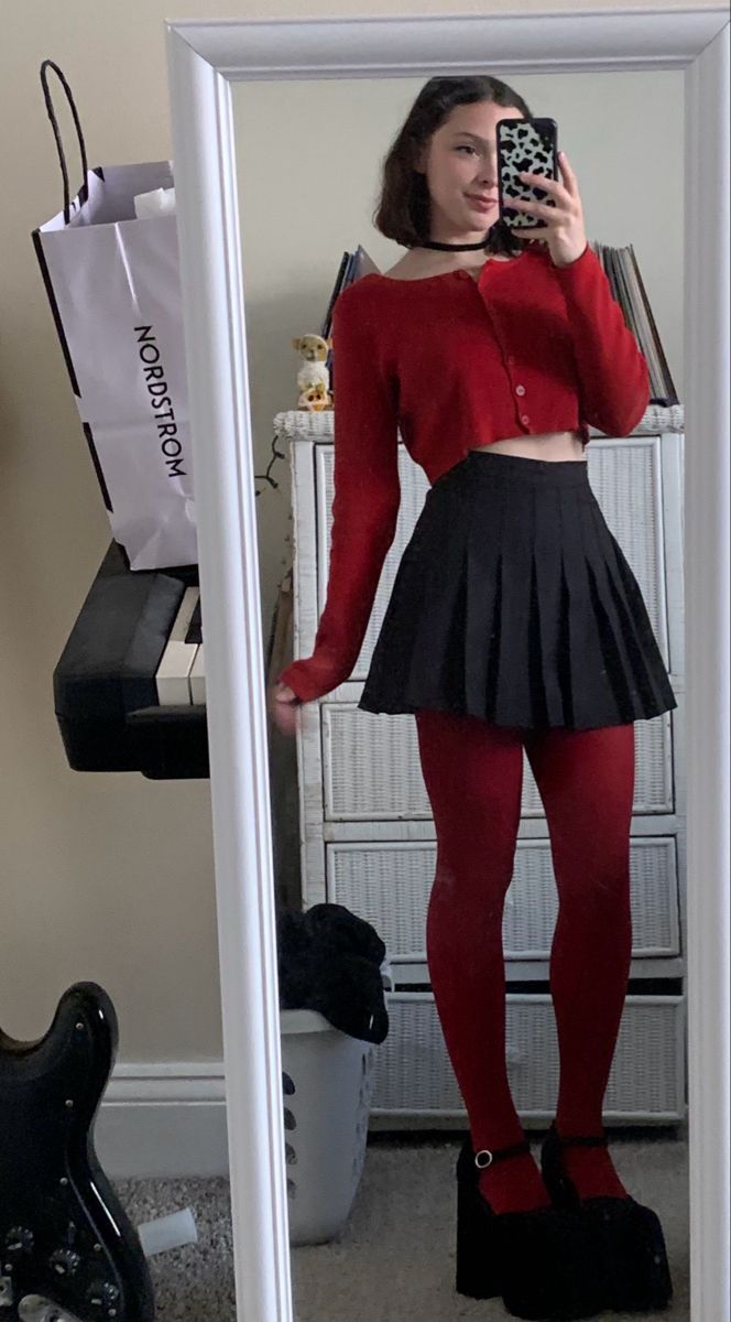 red and black outfit ideas 0042