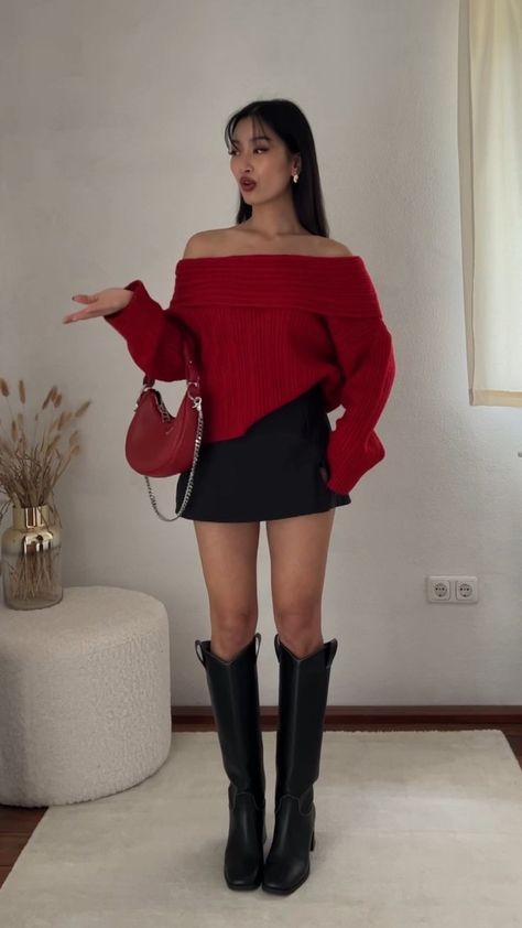 red boots outfit ideas 0082