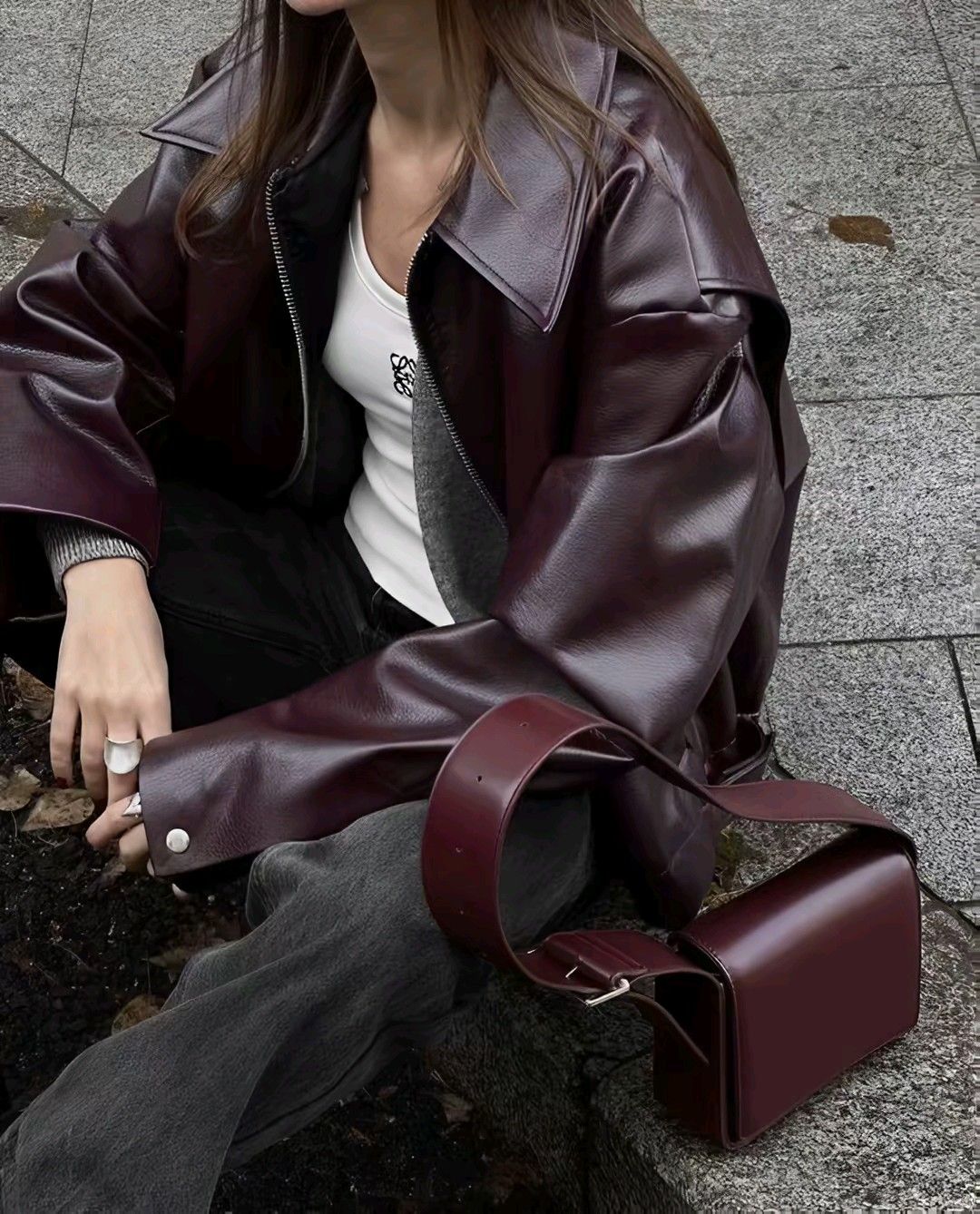 red leather jacket outfit ideas 0026