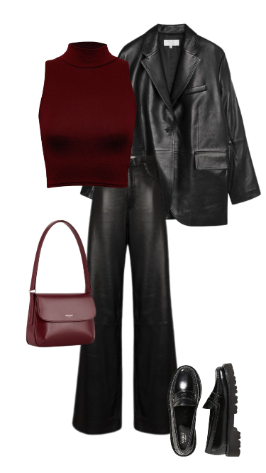 red leather jacket outfit ideas 0039