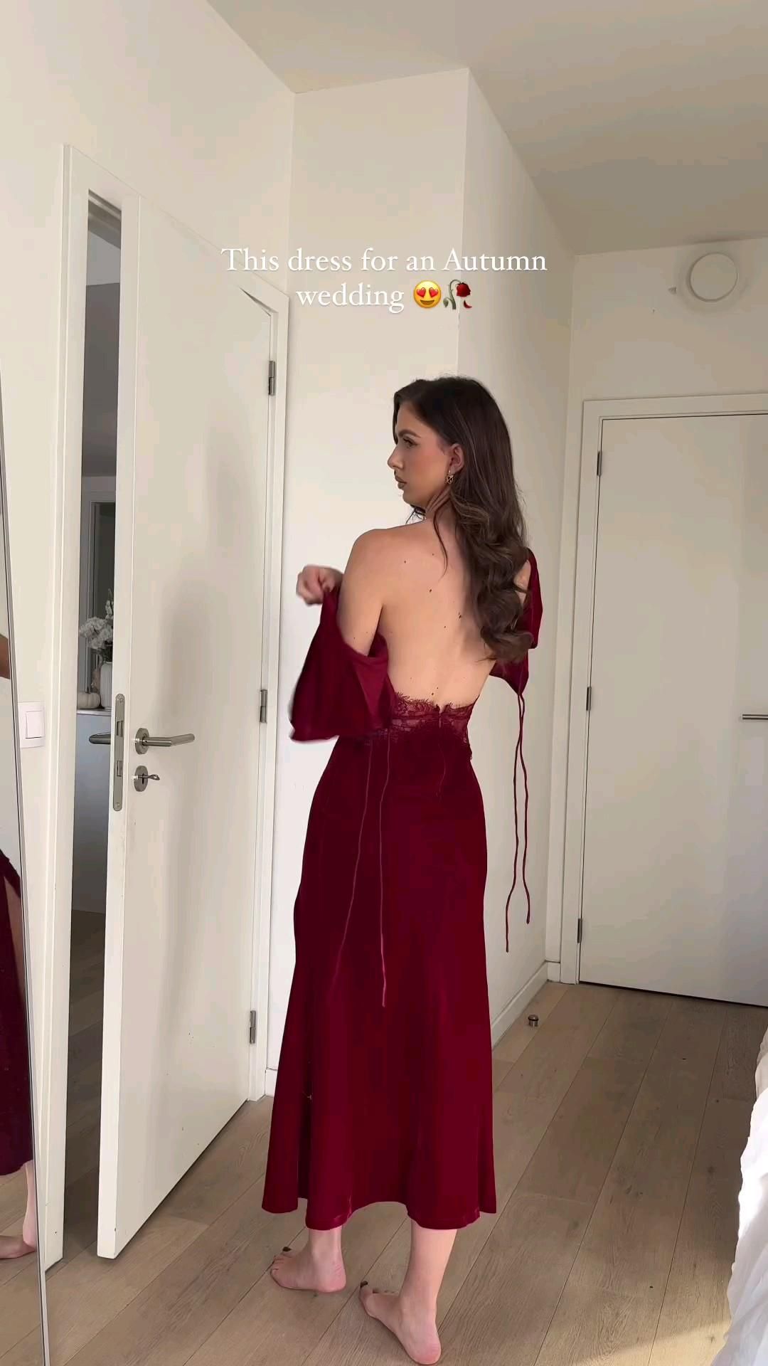 red velvet dress for date night