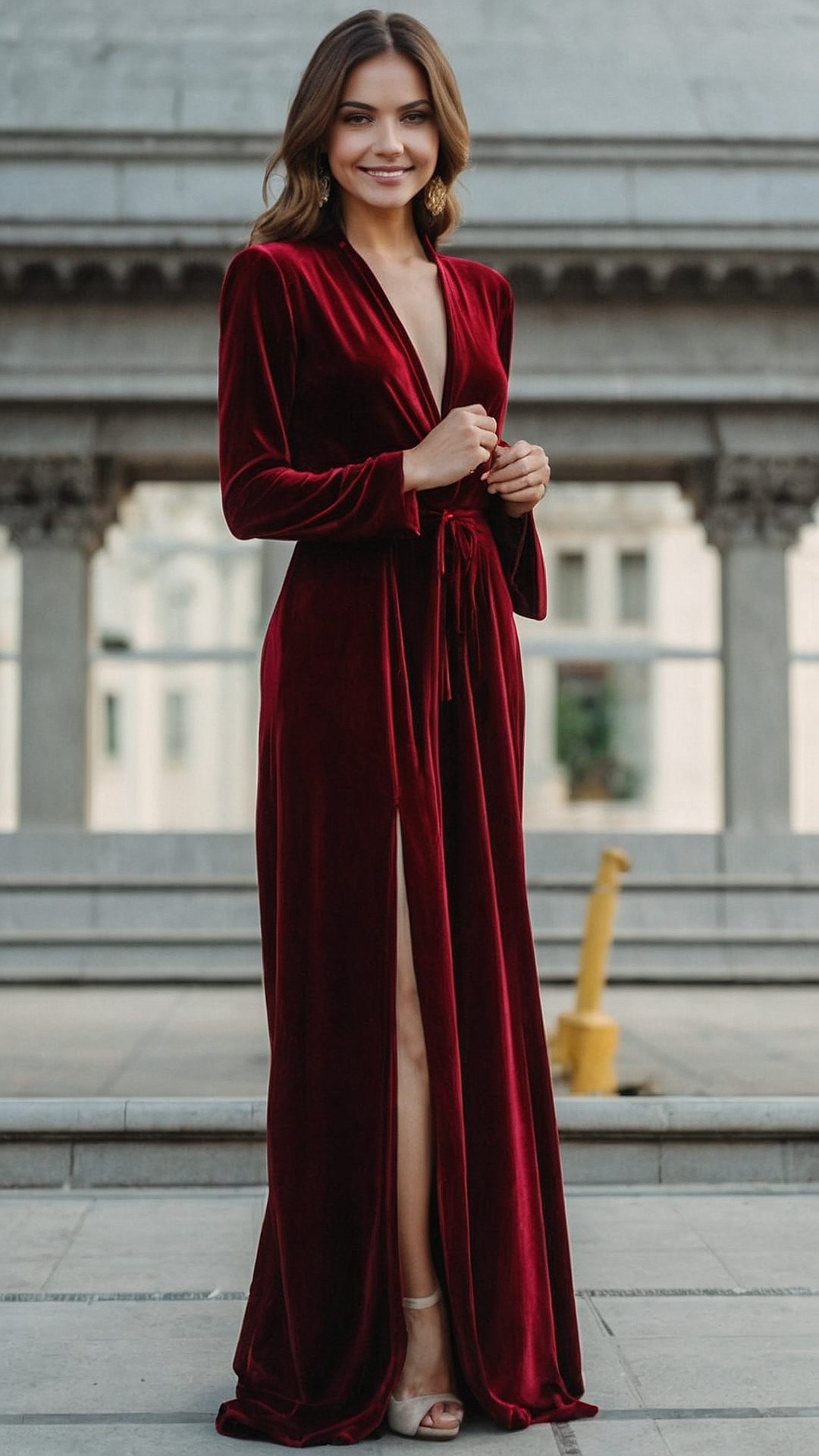 red velvet dress outfit ideas 0029