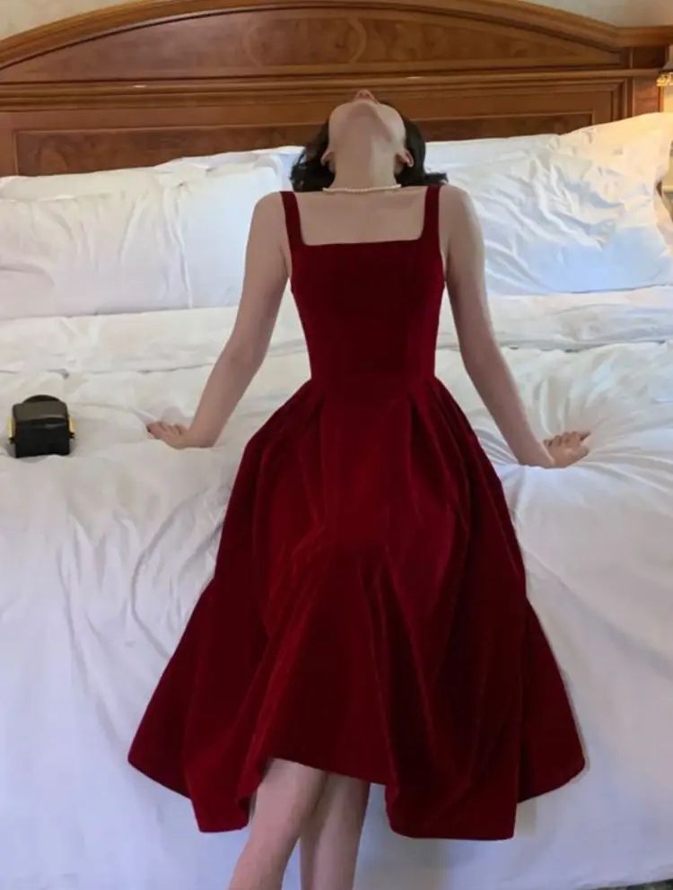 red velvet dress outfit ideas 0030