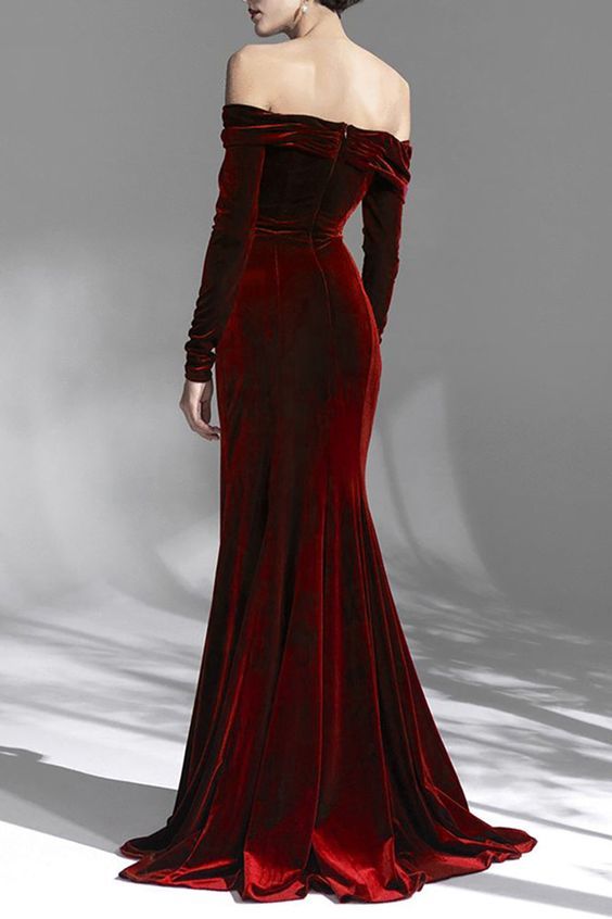 red velvet dress outfit ideas 0049