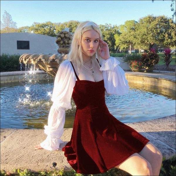 red velvet dress outfit ideas 0054