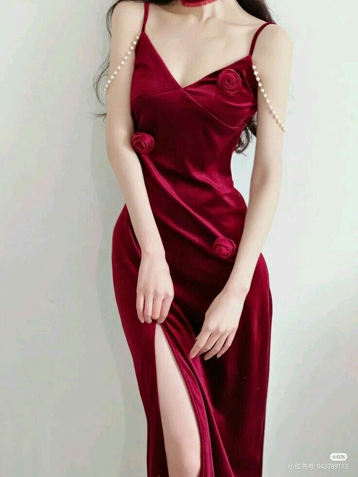 red velvet dress outfit ideas 0062