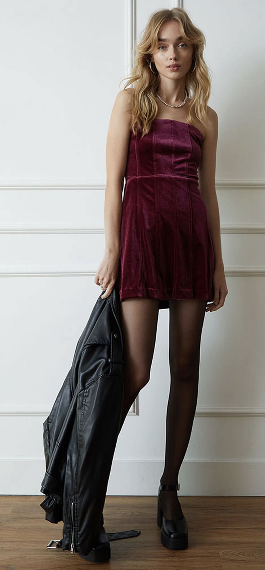 red velvet dress outfit ideas 0090