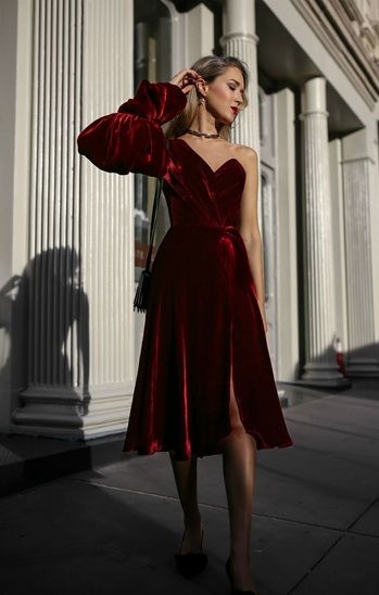 red velvet dress outfit ideas 0092