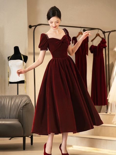 red velvet dress outfit ideas 0094