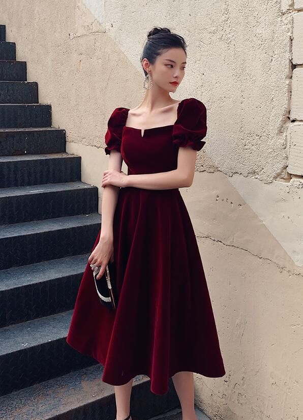 red velvet dress outfit ideas 0098