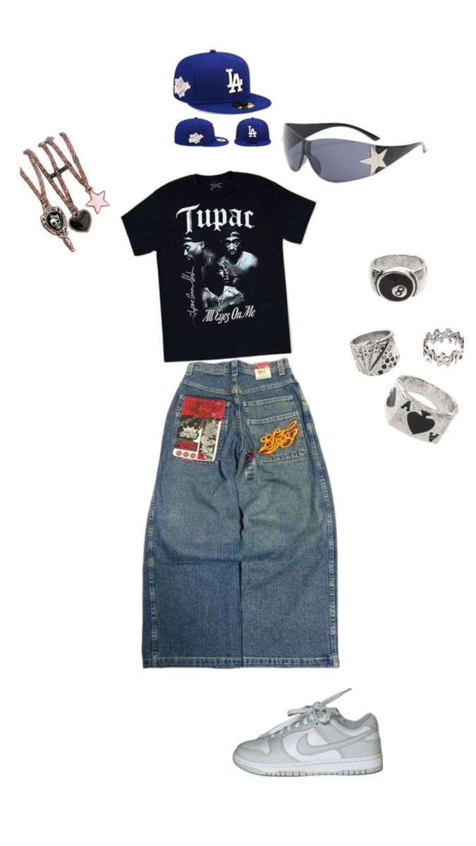 retro Tupac outfit looks