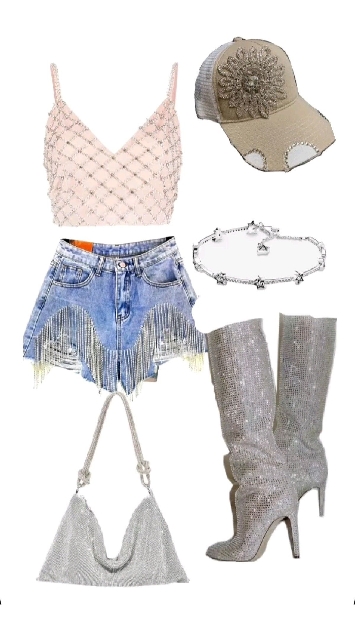 rhinestone boots outfit ideas 0024