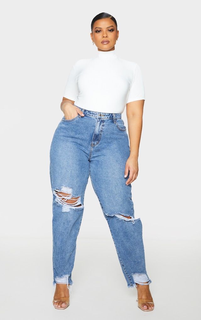 ripped mom jeans outfit ideas 0041