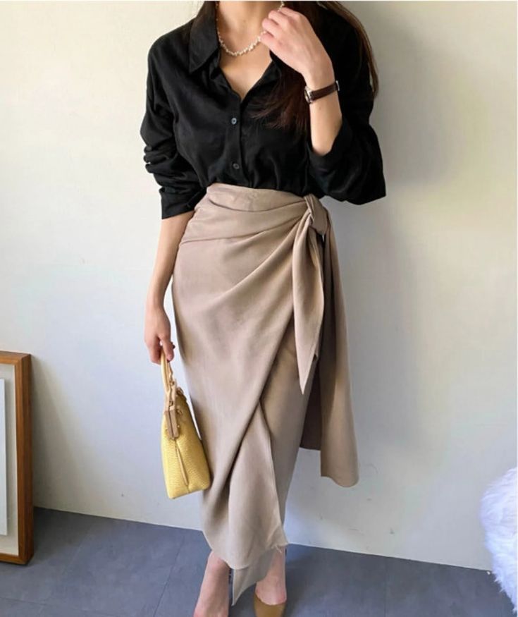 Satin skirt outfit ideas 0024