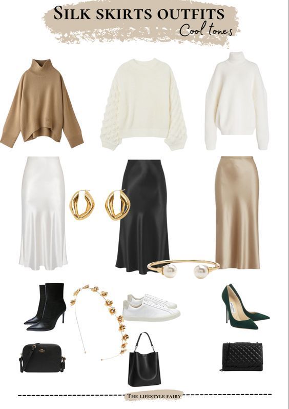 Satin skirt outfit ideas 0076