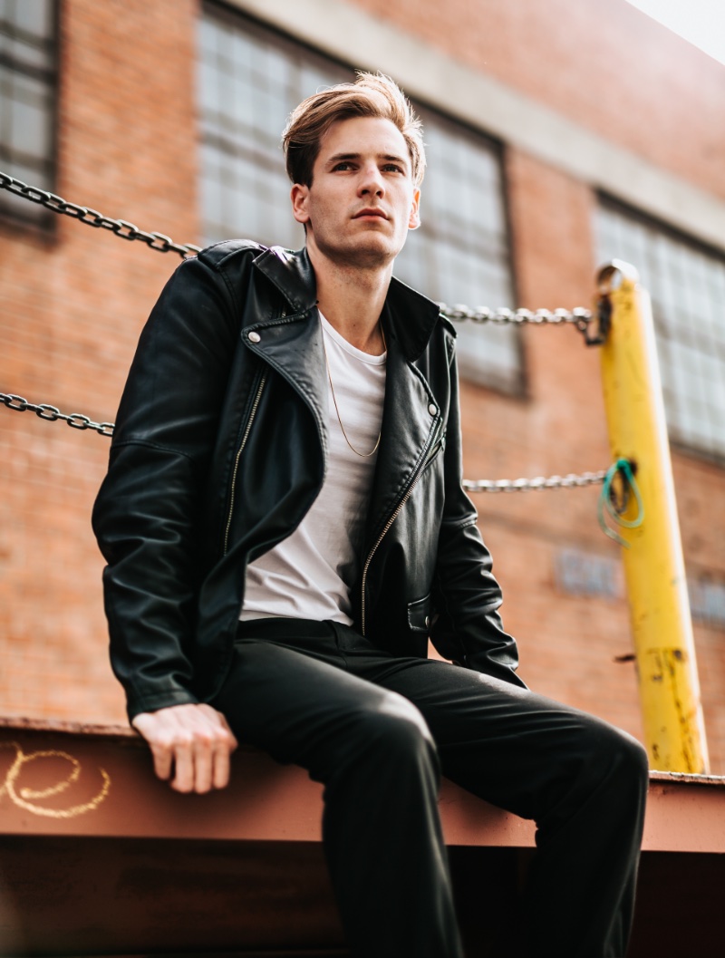 seasonal mens leather jacket styling tips.