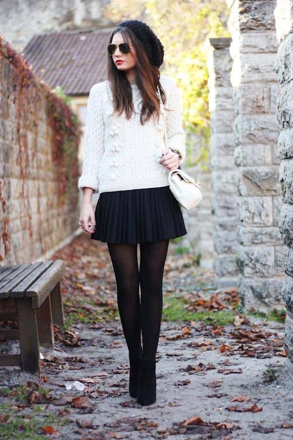 short pleated skirt outfit ideas 0089