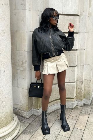 shorts and boots outfit ideas 0093