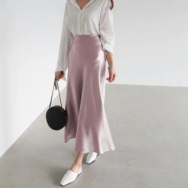 silk midi skirt outfit ideas 0092