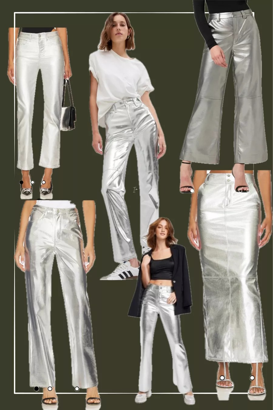 silver pants evening outfit styles