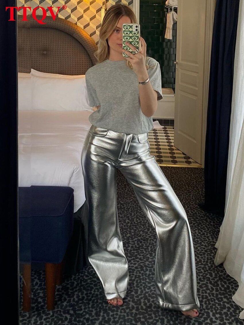 silver pants outfit ideas 0079