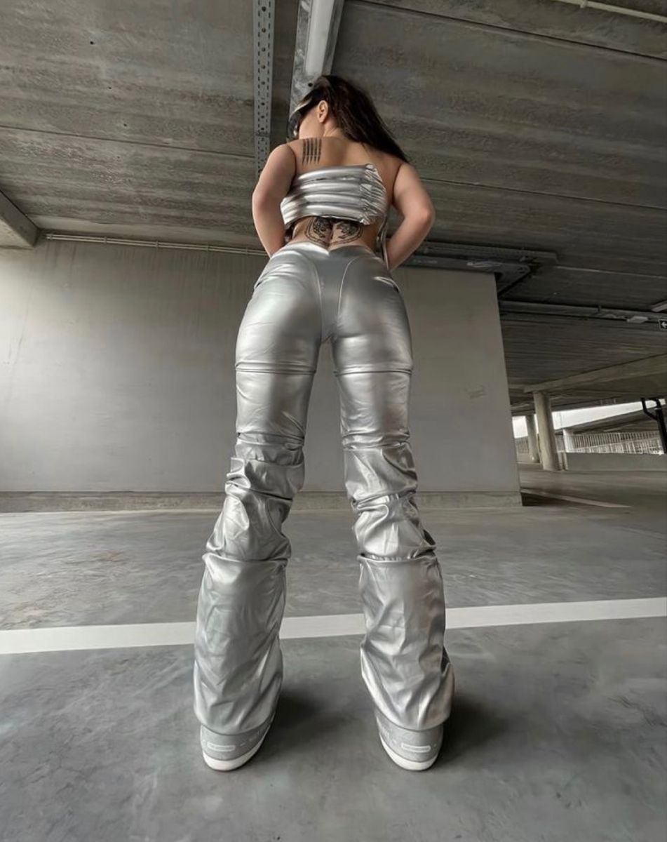 silver pants outfit ideas 0087