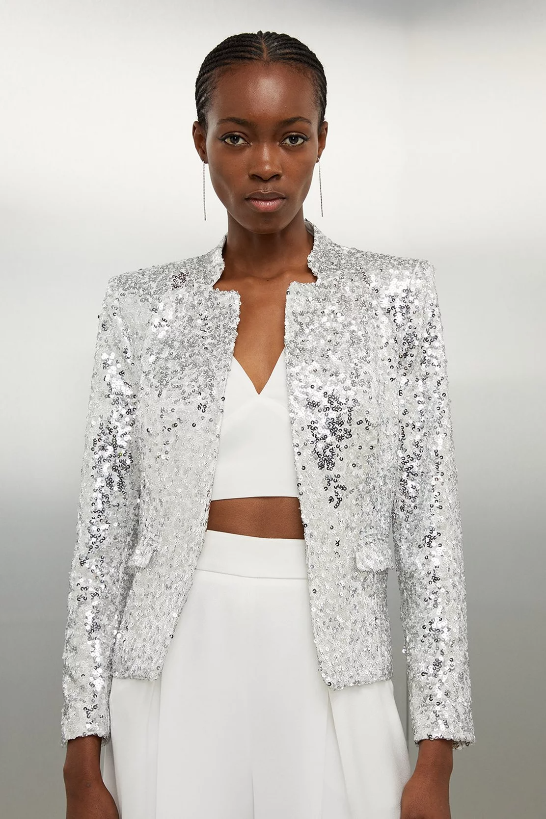 silver sequin blazer outfit ideas 0014