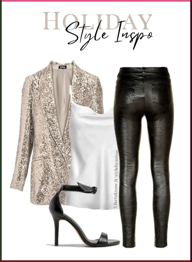 silver sequin blazer outfit ideas 0024