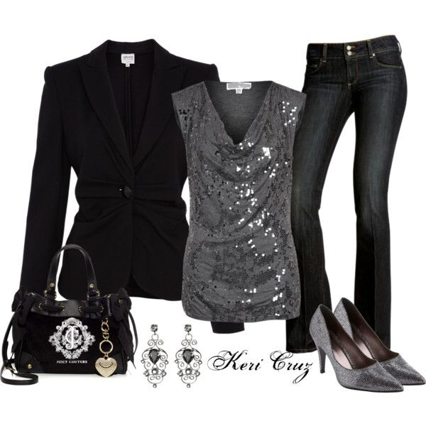 silver sequin blazer outfit ideas 0068