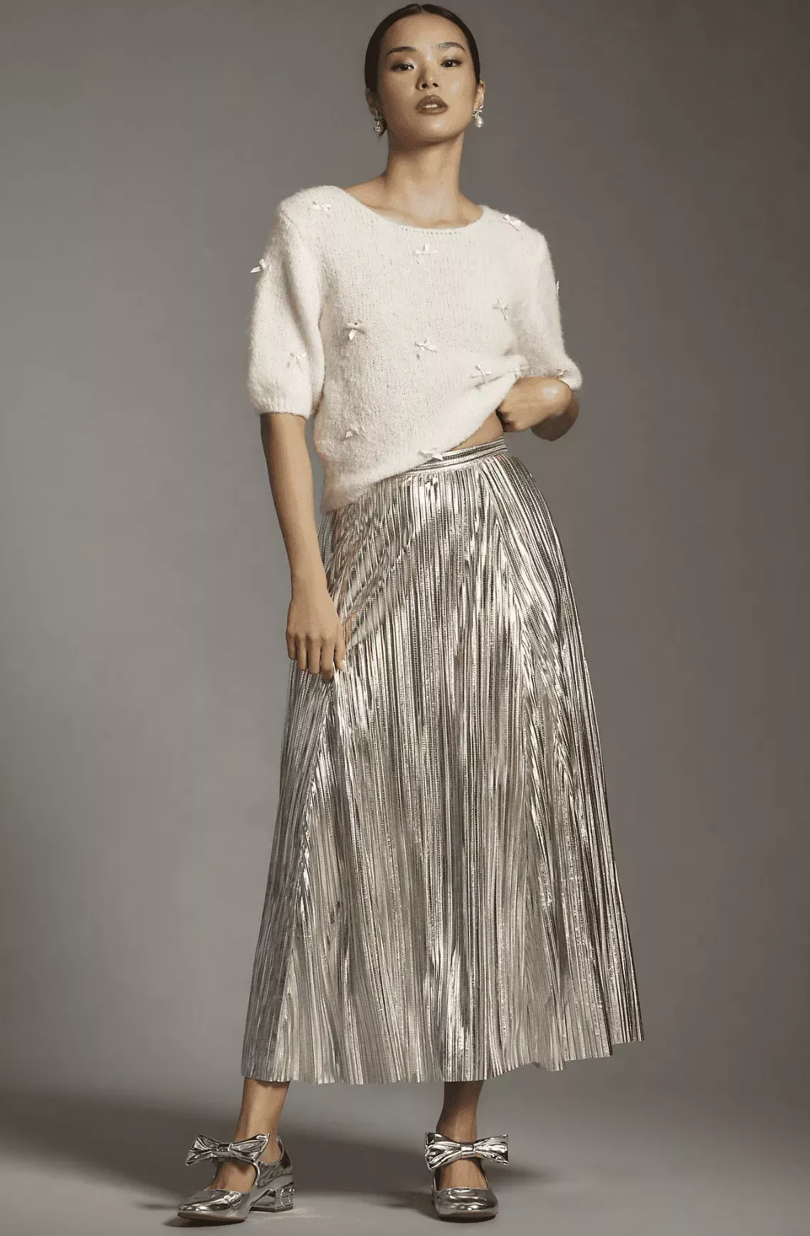 silver skirt outfit ideas 0019