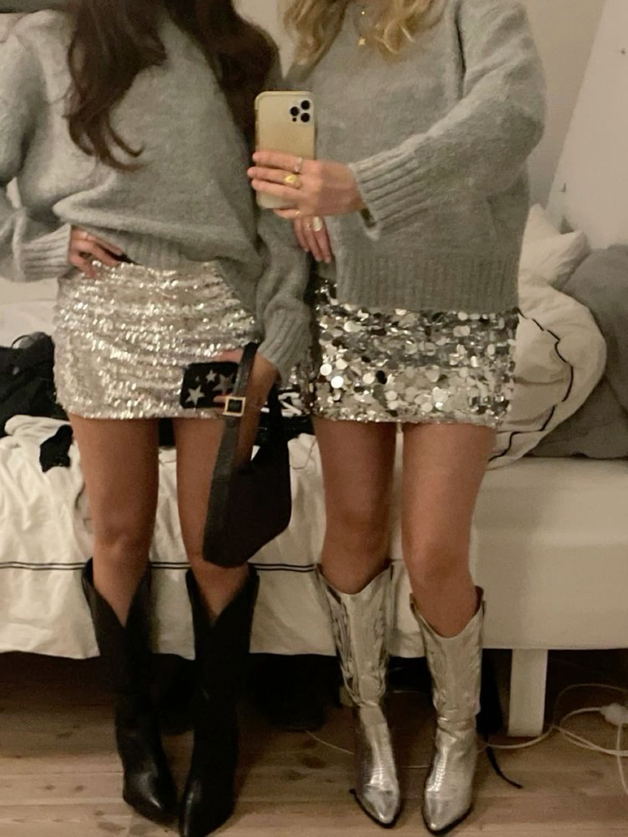 silver skirt outfit ideas 0021