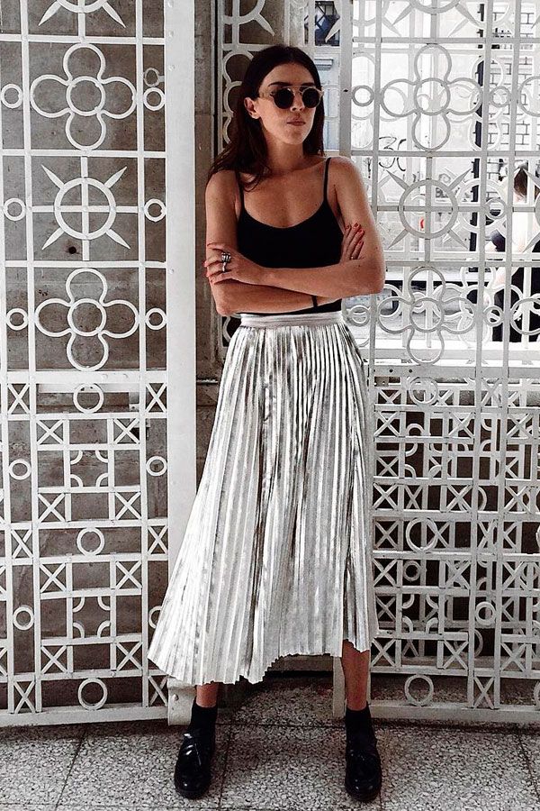 silver skirt outfit ideas 0028