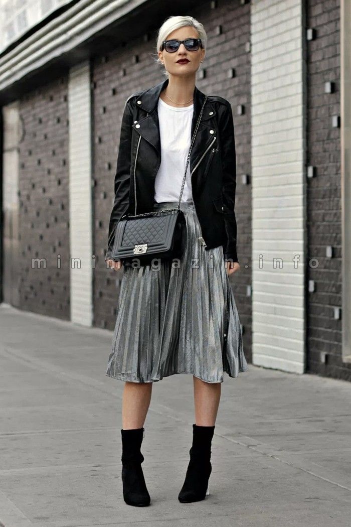 silver skirt outfit ideas 0047