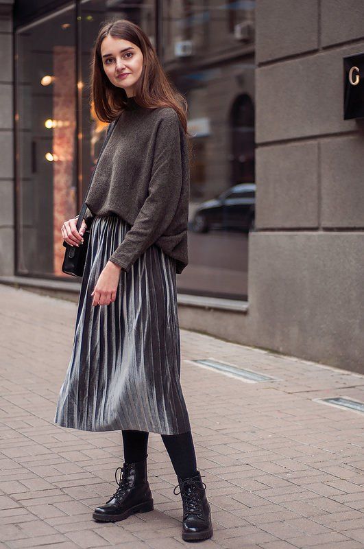 silver skirt outfit ideas 0063