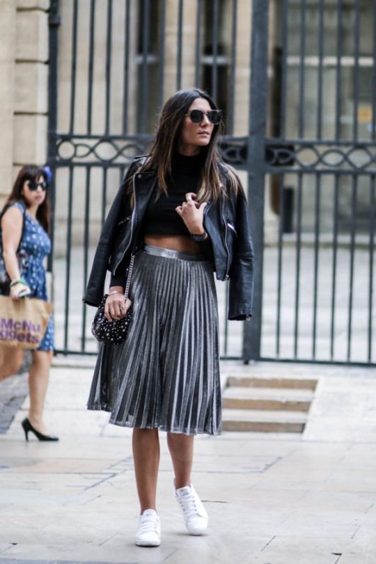 silver skirt outfit ideas 0081