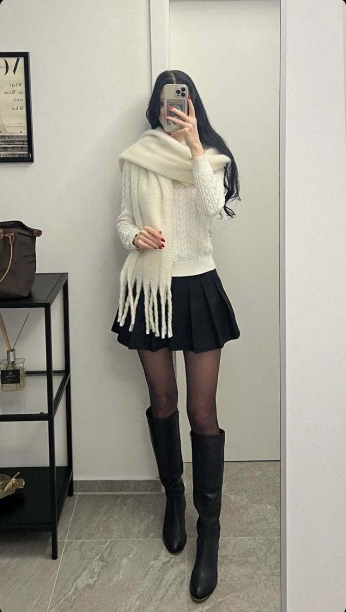 skirt and tights outfit ideas 0016