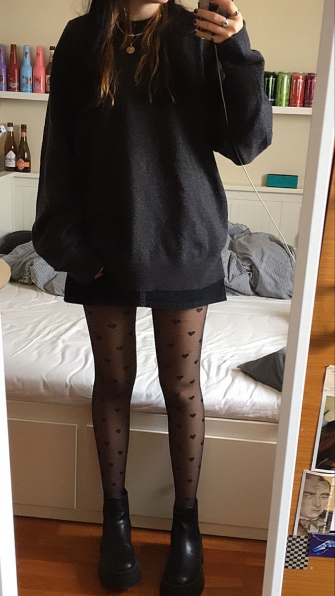 skirt and tights outfit ideas 0051