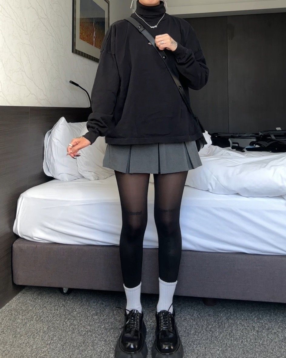 skirt and tights outfit ideas 0078