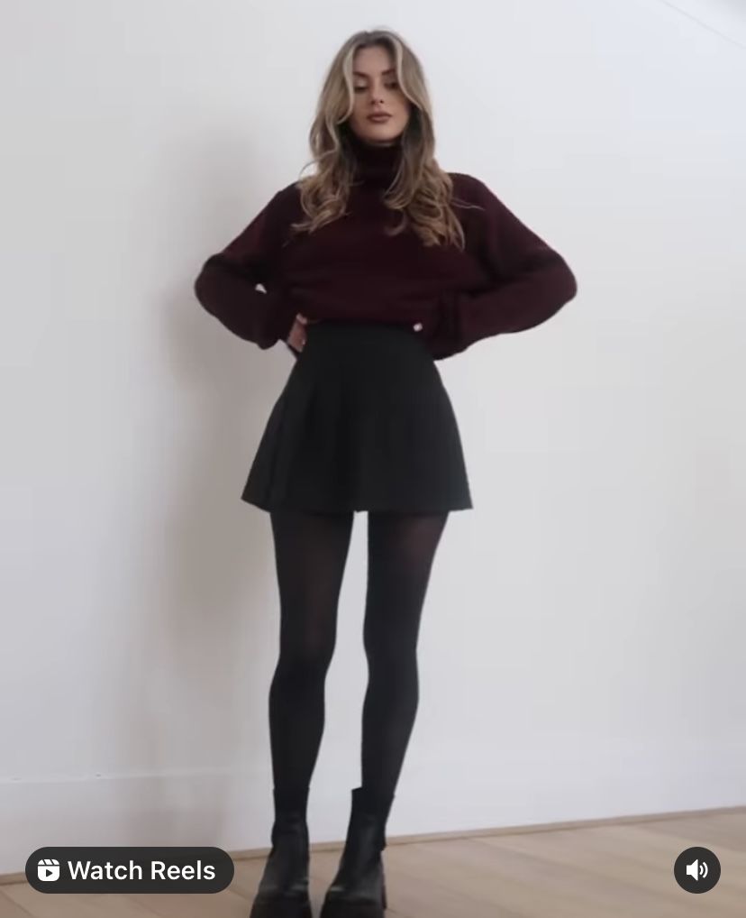 skirt and tights outfit ideas 0099