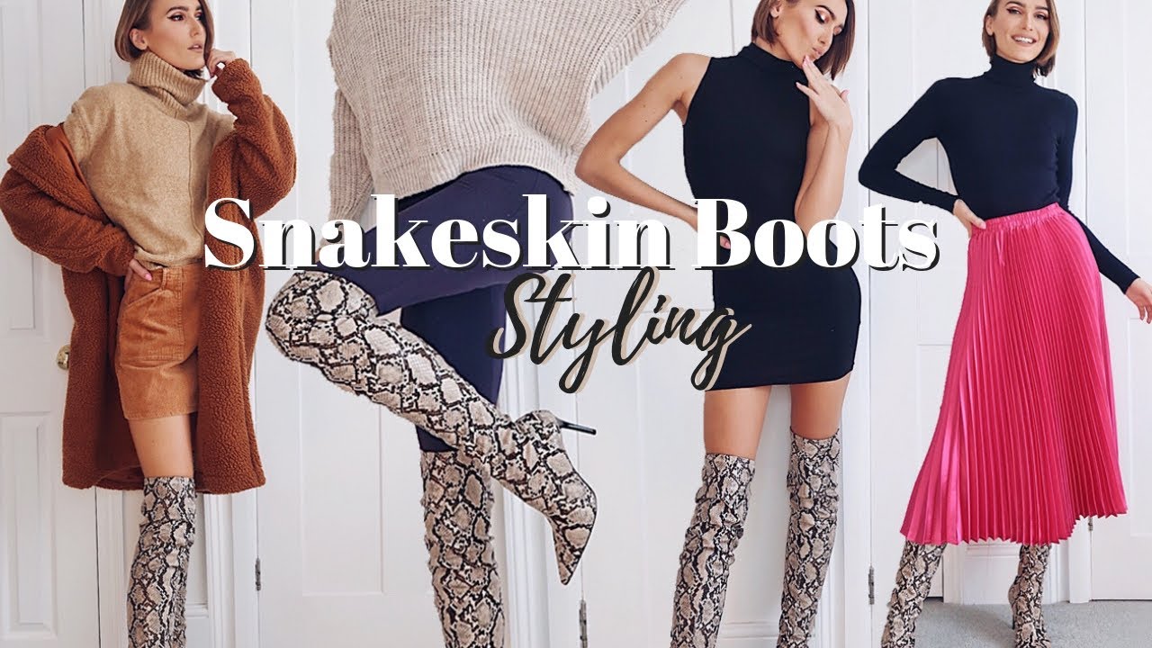 snakeskin boot outfit ideas 0016